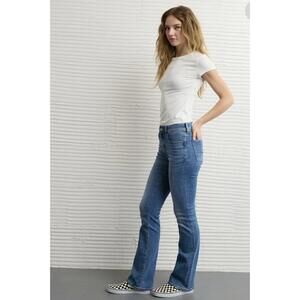 American Eagle Jeans Kick Boot Next Level Stretch Women sz 16 Short Blue NWT